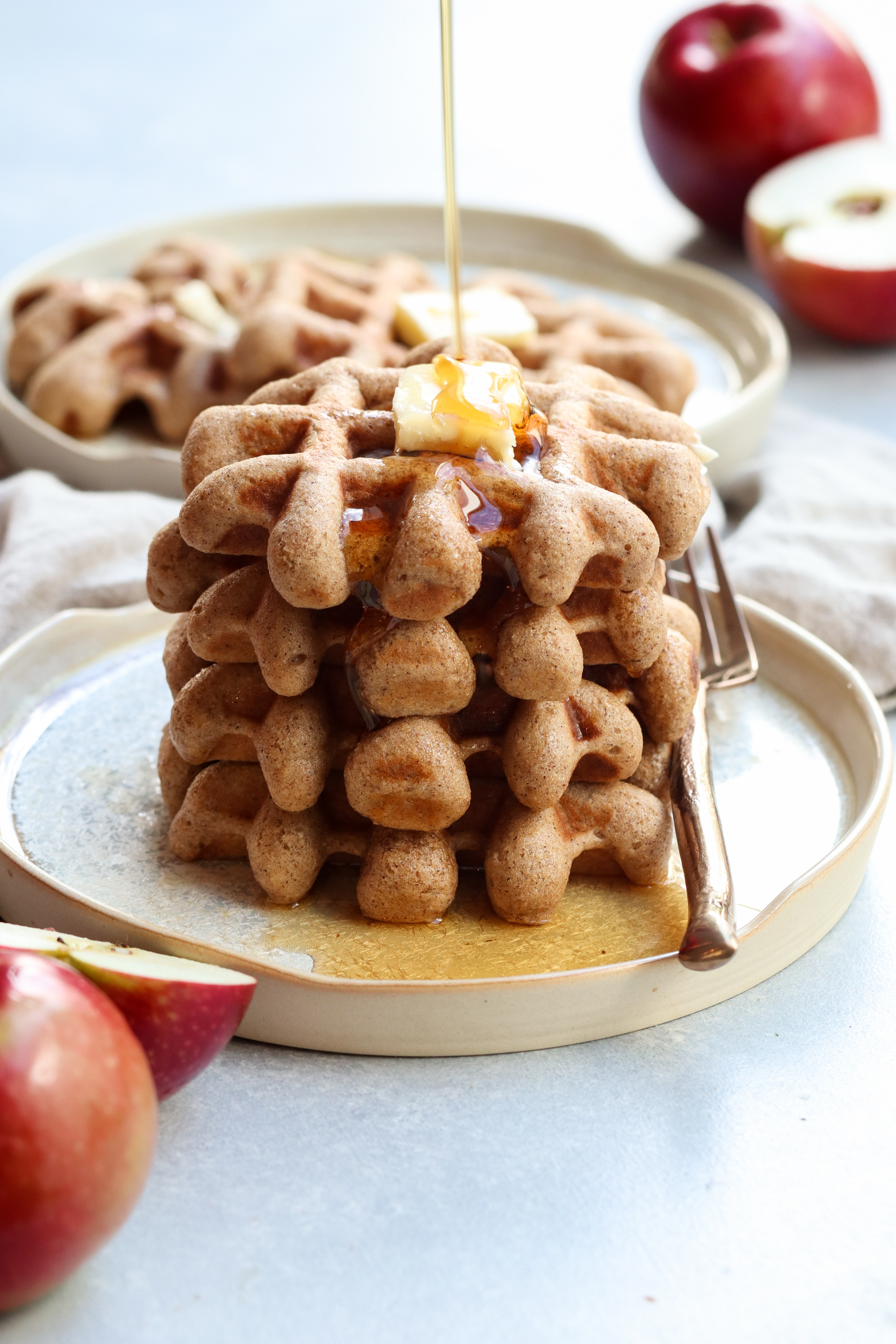 apple cider doughnut waffles // cait's plate