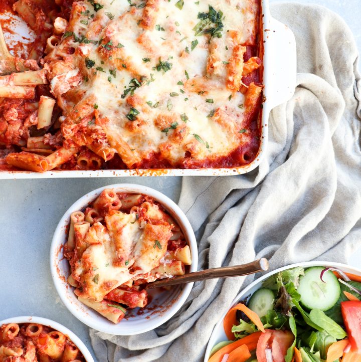 weeknight baked ziti | cait's plate