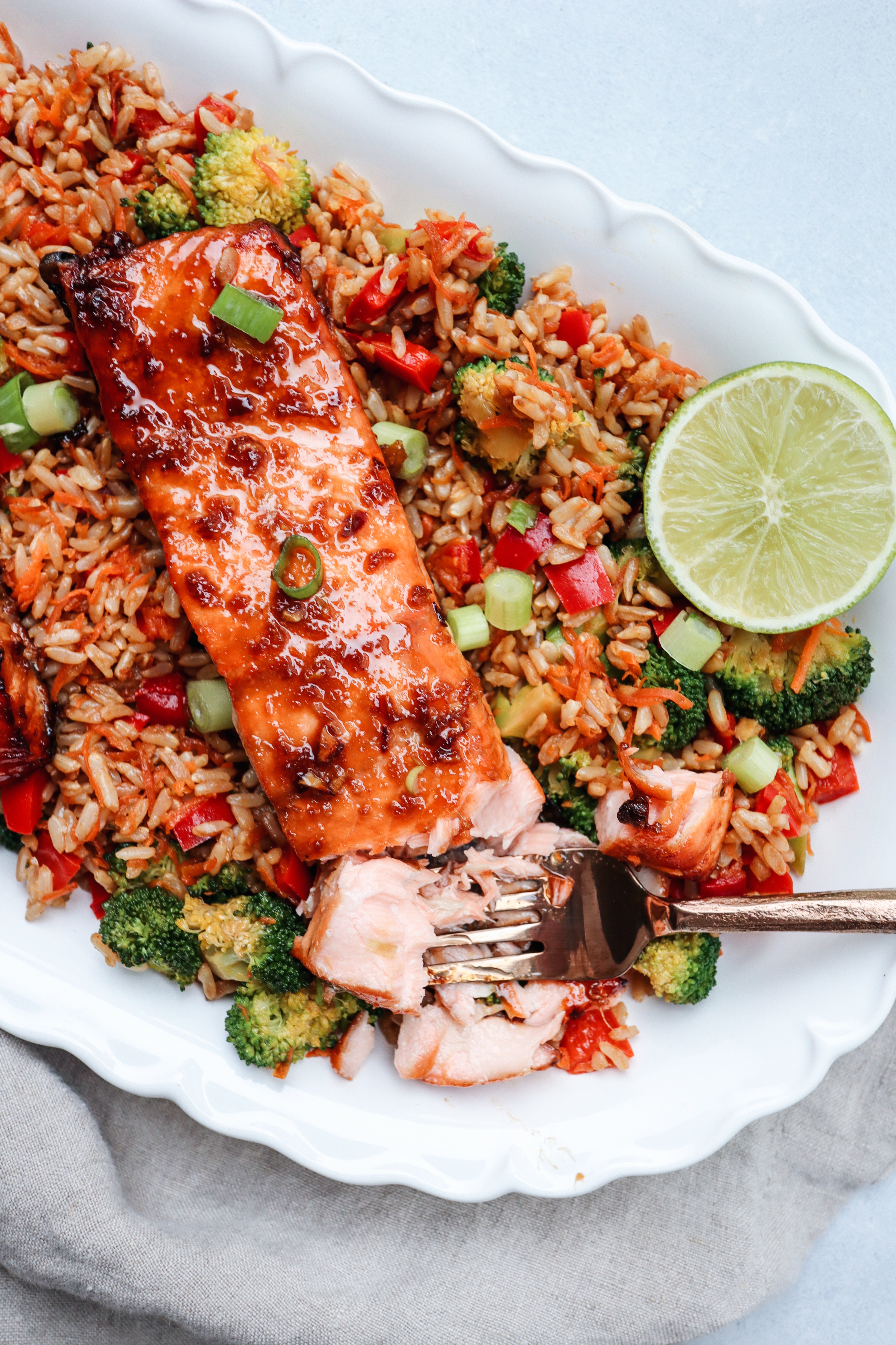 10 Minute Asian Glazed Salmon with Veggies - Anolon Cookware