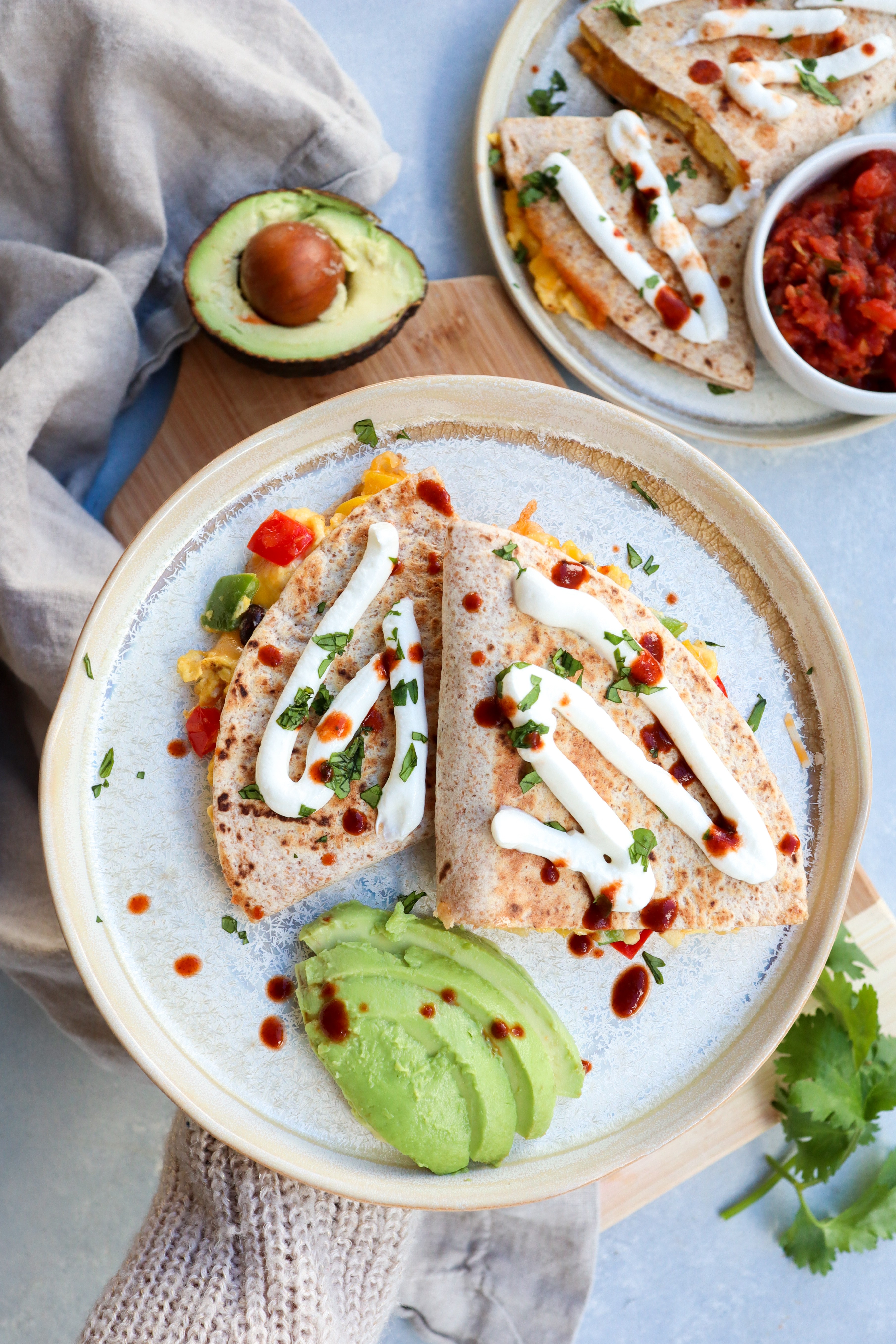 breakfast quesadillas // cait's plate