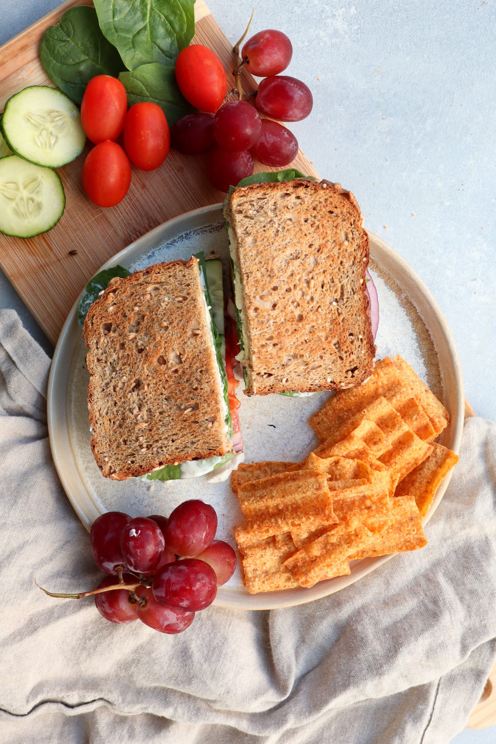 easy greek salad sandwich // cait's plate