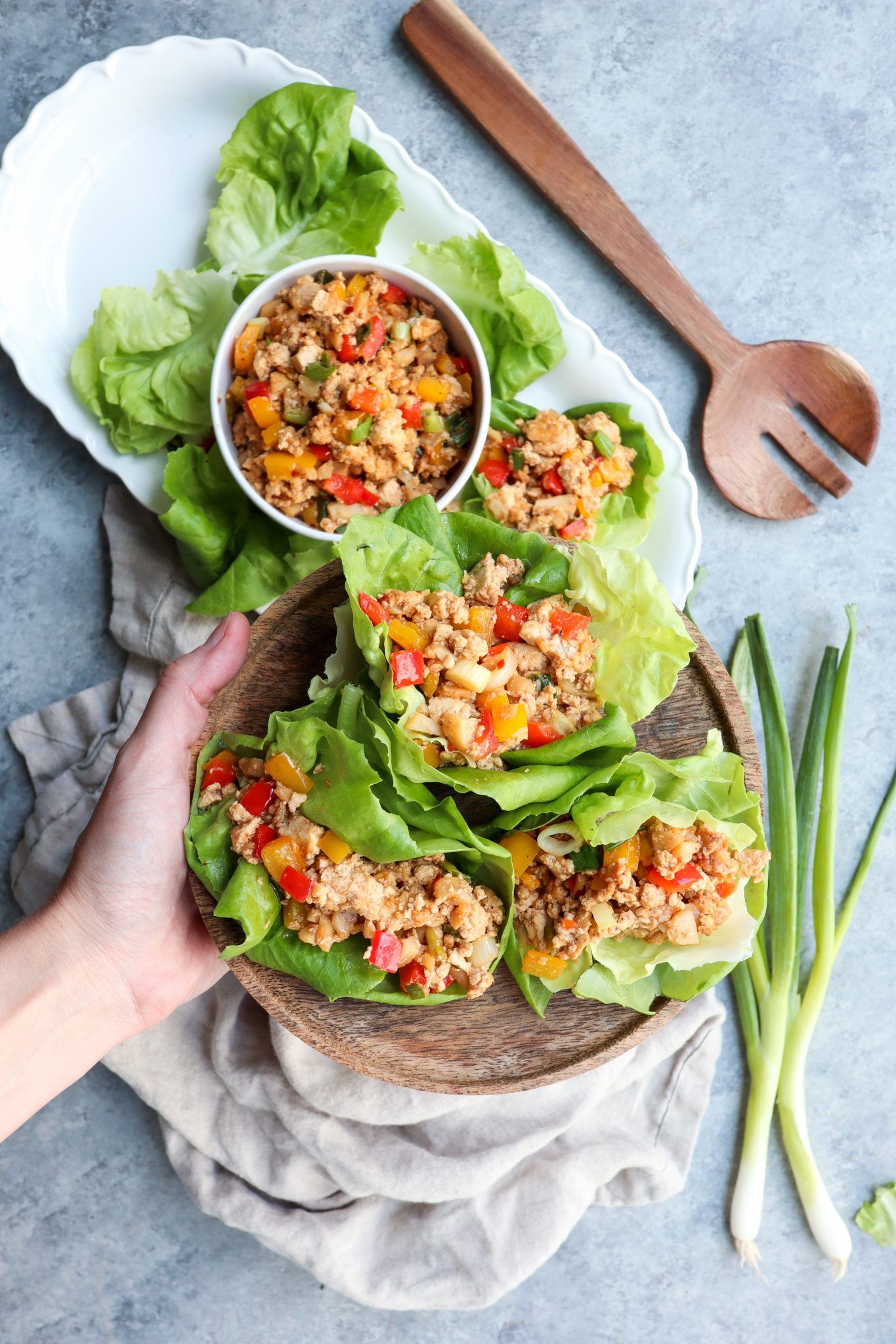 asian tofu lettuce wraps | cait's plate