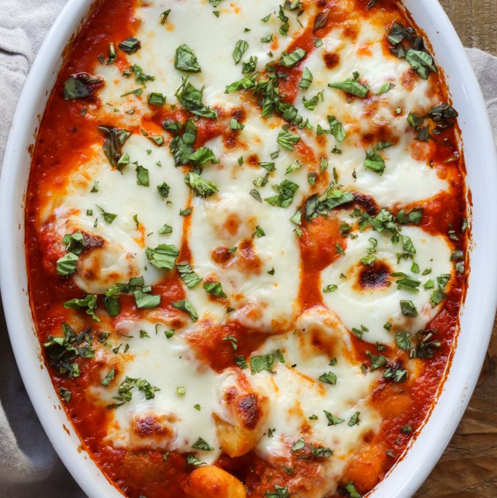 baked gnocchi with meatballs | cait's plate