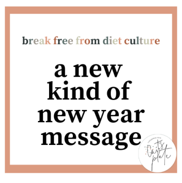 a new kind of new year message // cait's plate
