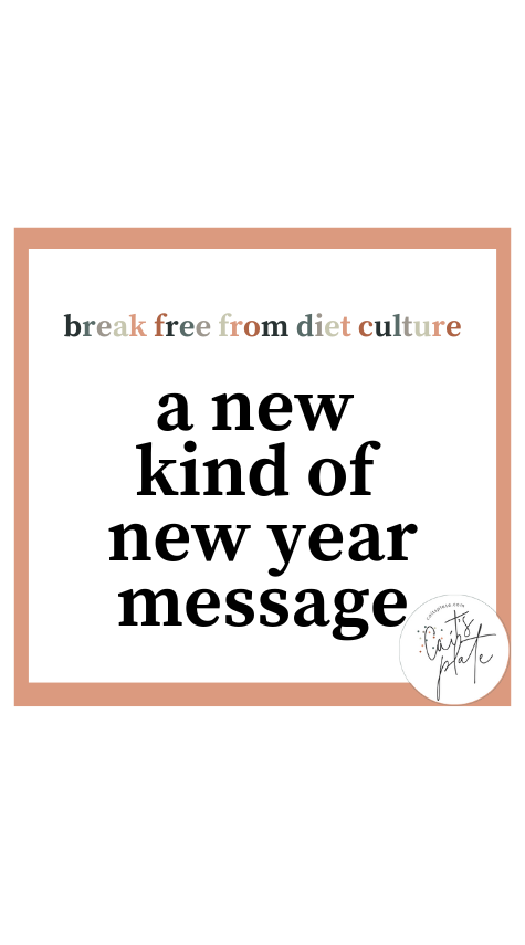 a new kind of new year message // cait's plate