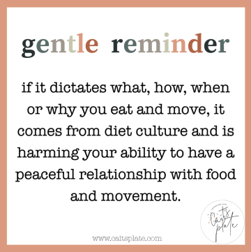 gentle reminder // cait's plate