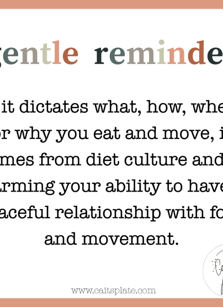 gentle reminder // cait's plate